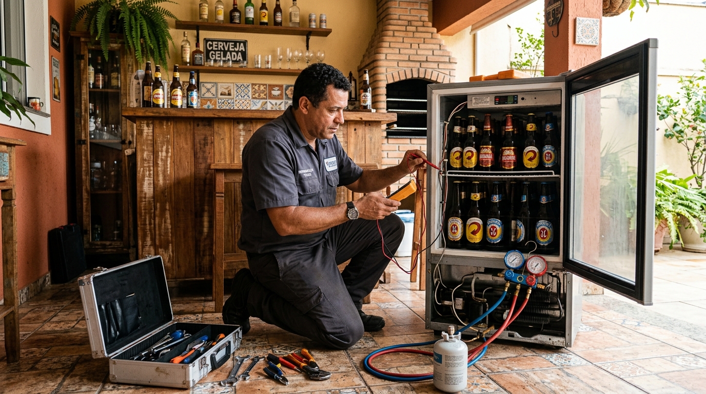 Aplicação de gás refrigerante em cervejeira atendida em Porto Alegre‑RS